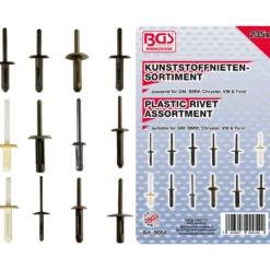 BGS Kunststoffnieten-Sortiment für GM / BMW / Chrysler / VW / Ford 235tlg. - 9054