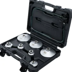 BGS Ölfilterschlüssel-Satz mit Ölfilter-Ablassschlauch für VAG / BMW / Citroën / Peugeot / Ford / Mercedes-Benz / Opel / Volvo 8tlg. - 72054