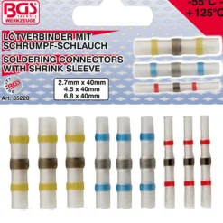 BGS Lötverbinder-Sortiment mit Schrumpfschlauch 9tlg. - 85220