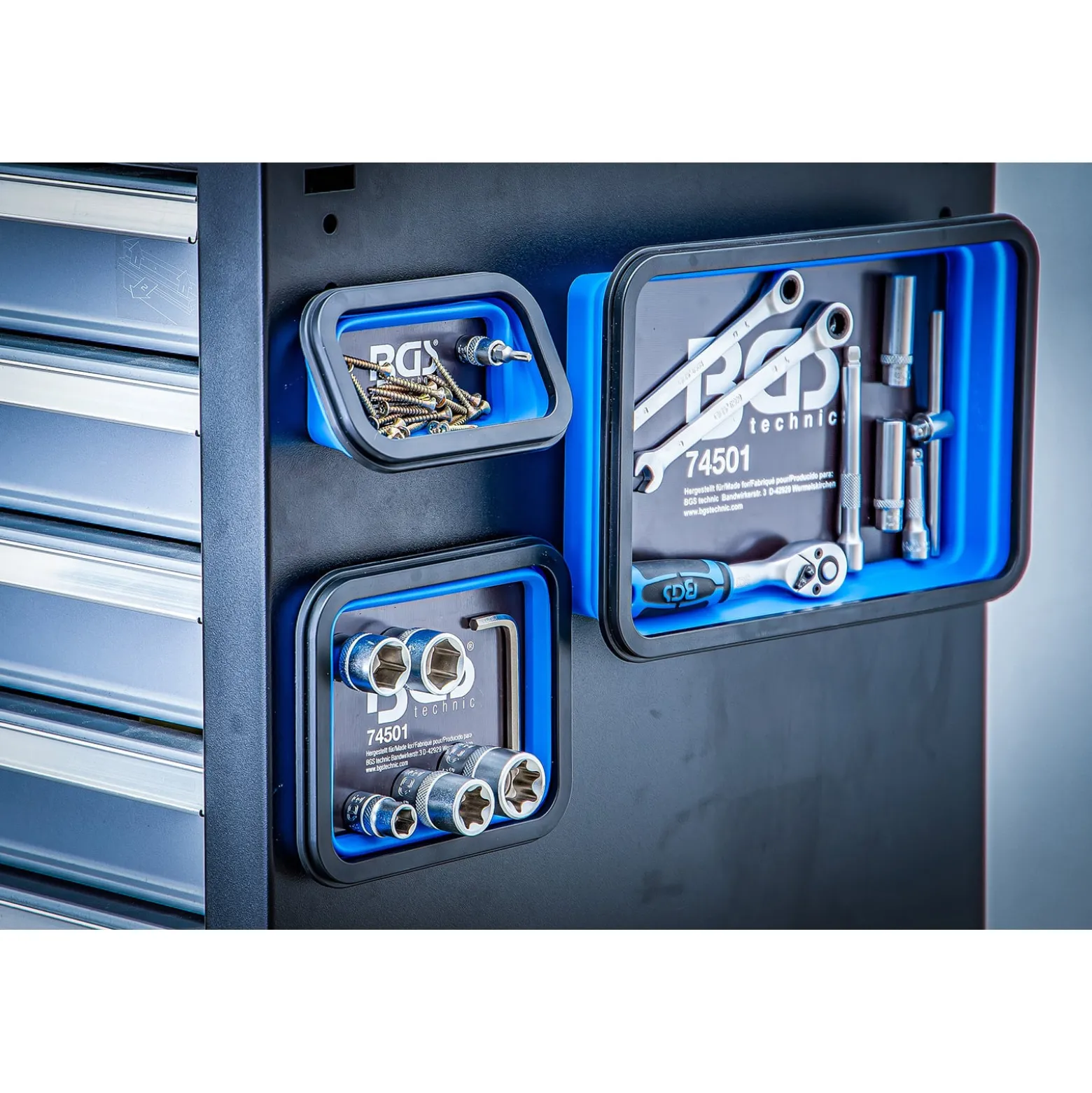 BGS Magnet-Haftschalen-Satz Silikon faltbar 3tlg. - 74501