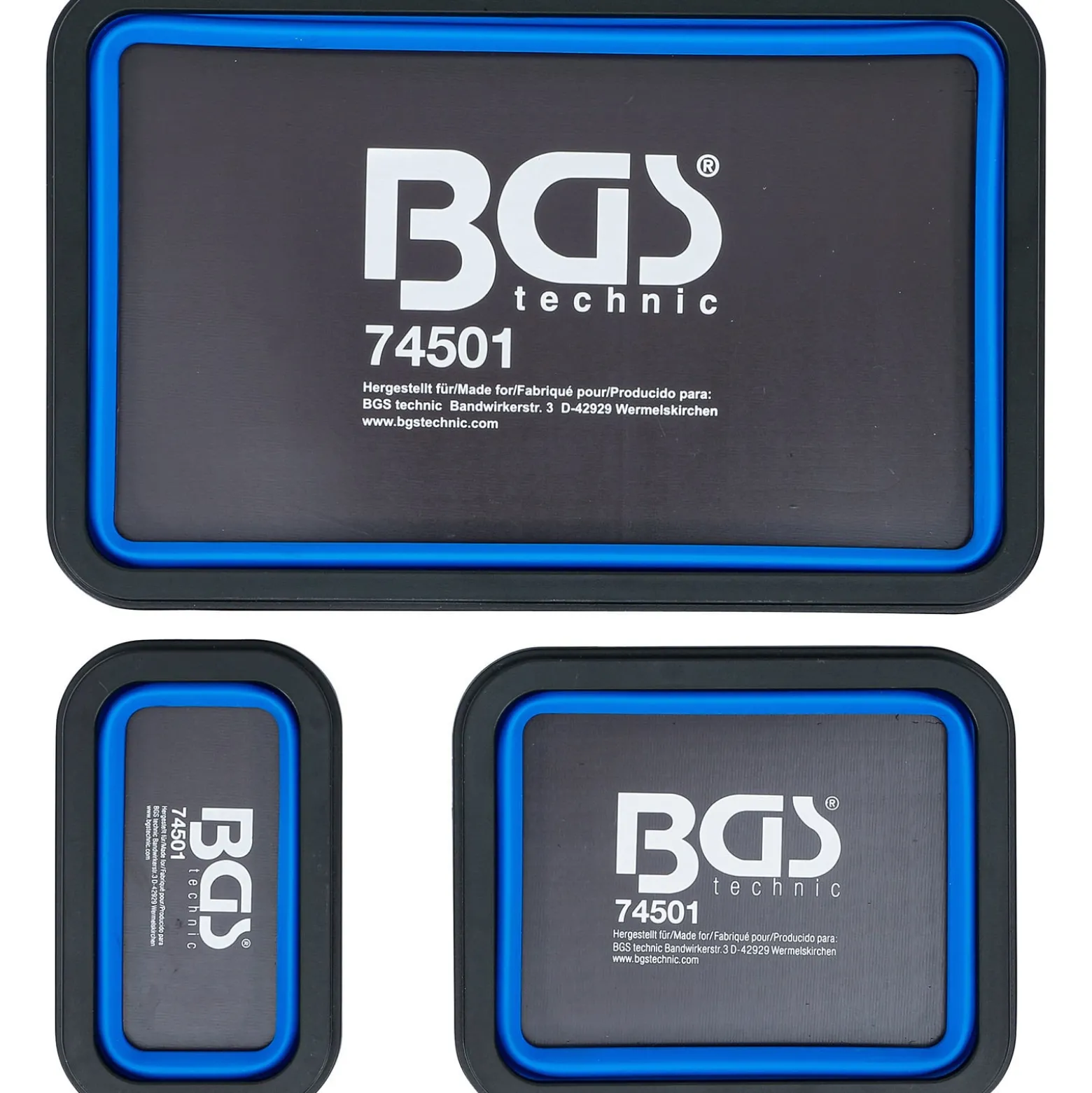BGS Magnet-Haftschalen-Satz Silikon faltbar 3tlg. - 74501