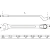 BGS Maul-Ringschlüssel gekröpft SW 21 mm - 30121