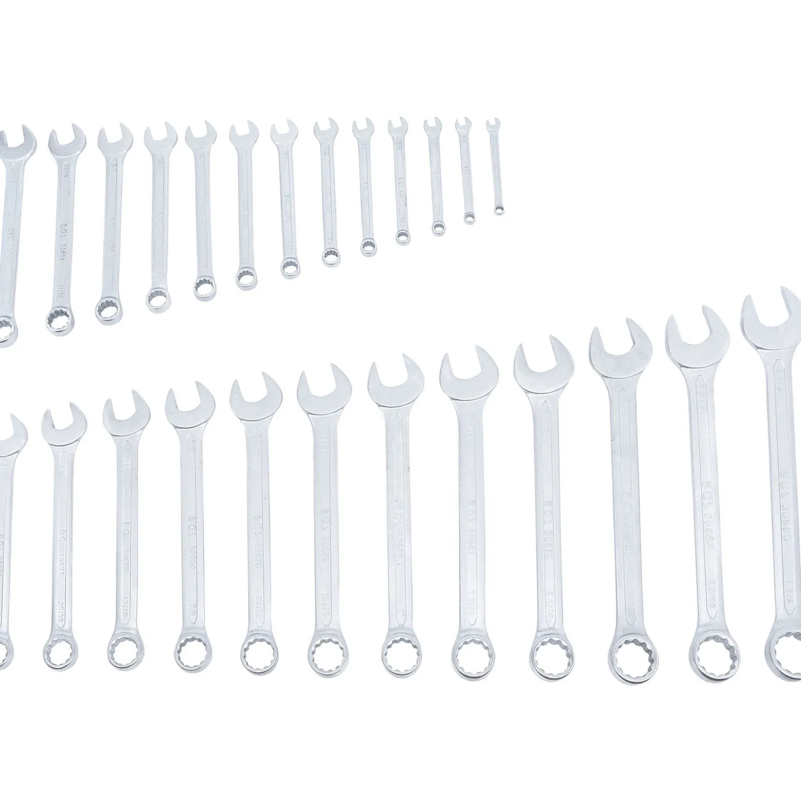 BGS Maul-Ringschlüssel-Satz Zollgrößen SW 1/4" - 1.1/4" 25tlg. - 9473