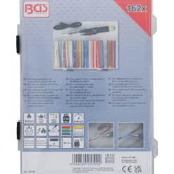 BGS Mini-Heißgasbrenner mit Schrumpfschlauch-Sortiment farbig mit Piezo-Zündung 162tlg. - 70143