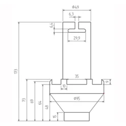 BGS Nutmutter-Einsatz für Mercedes-Benz Atego 80 - 95 mm - 8269
