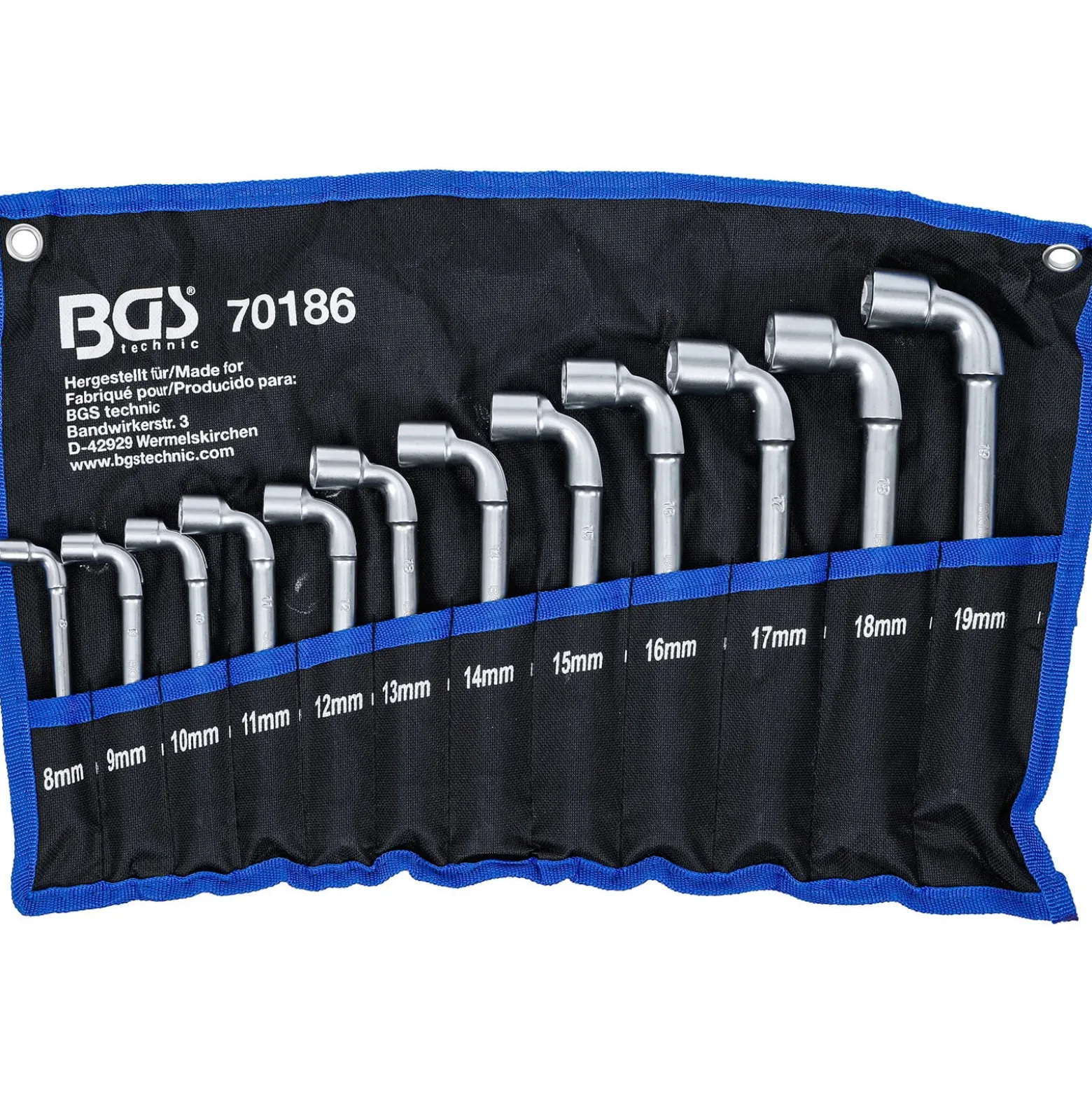 BGS Pfeifenkopfschlüssel-Satz SW 8 - 19 mm 12tlg. - 70186