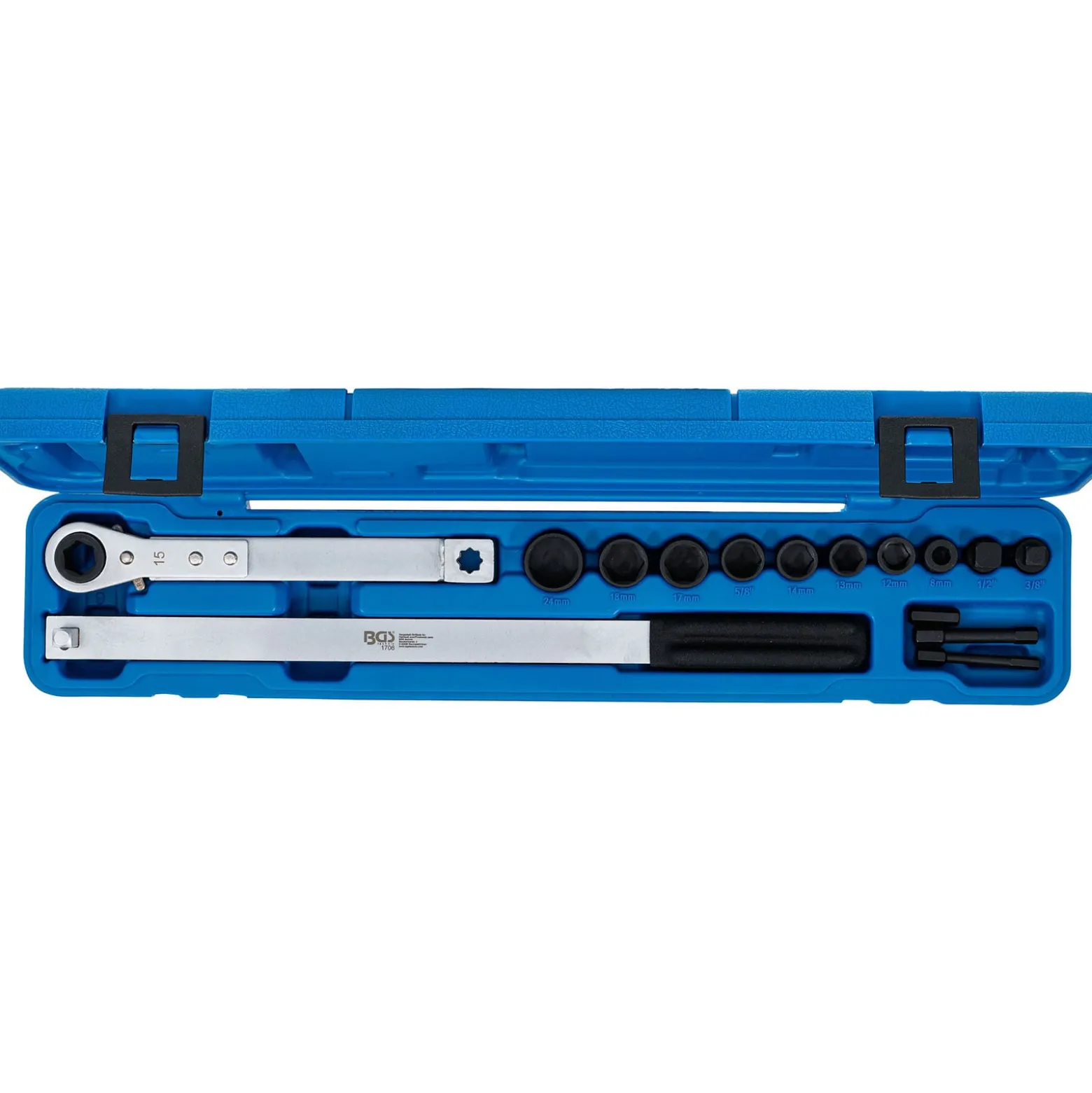 BGS Rippen-Keilriemen-Ein- und Ausbau-Satz 10 mm (3/8") + 12,5 mm (1/2") - 1706