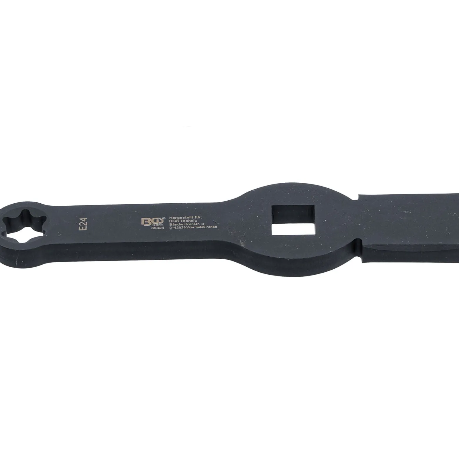BGS Schlag-Ringschlüssel E-Profil (für Torx) mit 2 Schlagflächen SW E24 - 35324