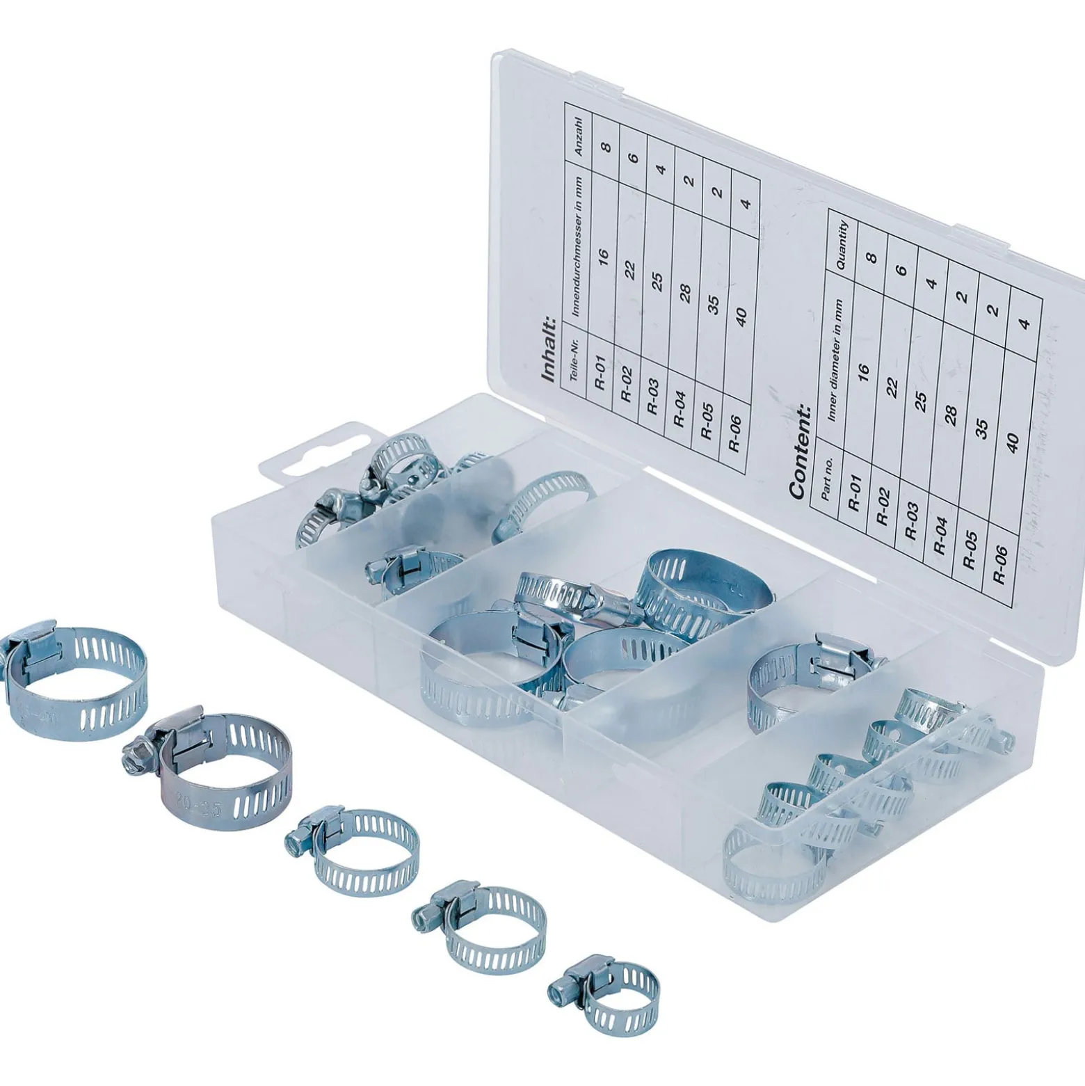 BGS Schlauchklemmen-Sortiment Ø 16 - 40 mm 26tlg. - 8055