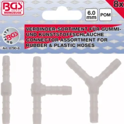BGS Schlauchverbinder-Sortimente kraftstoffbeständig 6 mm 8 tlg. - 8790-6
