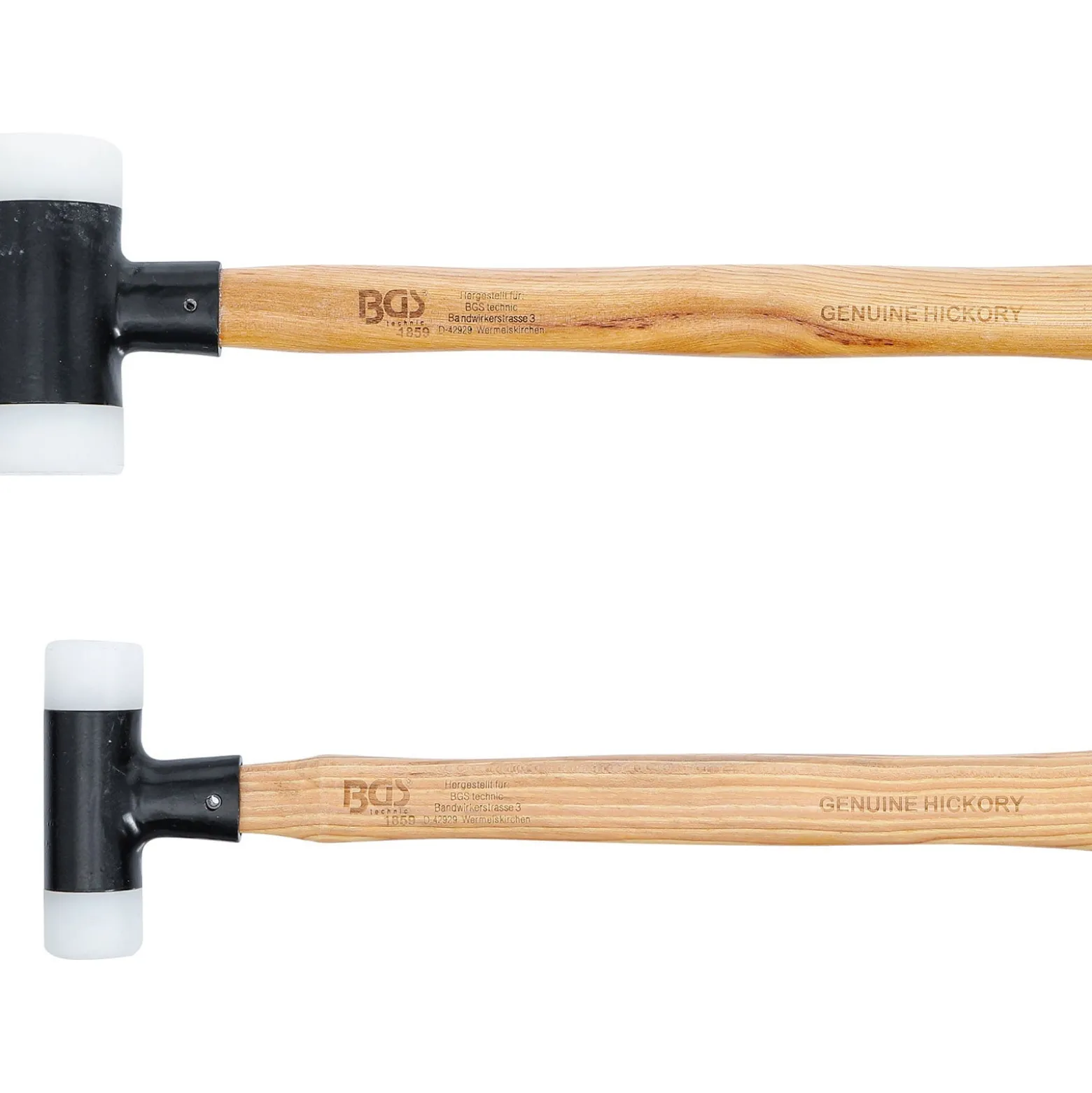 BGS Schonhammer-Satz Hickory-Stiel rückschlagfrei Ø 30 / 45 mm 300 / 550 g 2tlg. - 1859