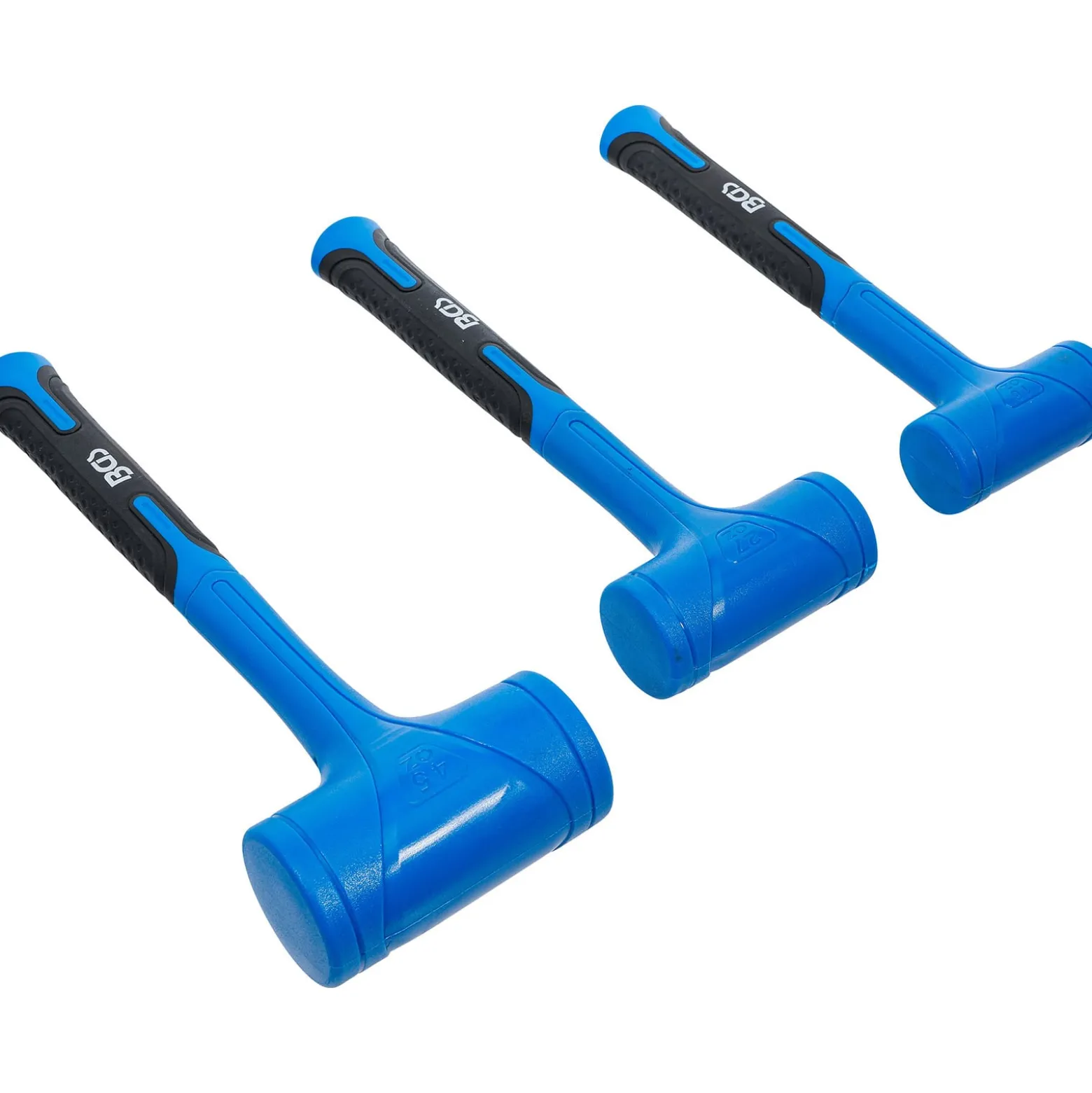 BGS Schonhammer-Satz rückschlagfrei Ø 47 / 55 / 65 mm 450 / 765 / 1.275 g 3tlg. - 74442