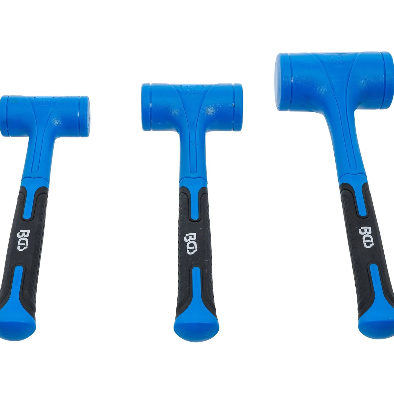 BGS Schonhammer-Satz rückschlagfrei Ø 47 / 55 / 65 mm 450 / 765 / 1.275 g 3tlg. - 74442