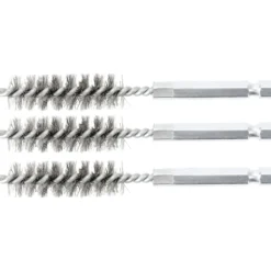 BGS Stahlbürste 13 mm Antrieb Außensechskant 6,3 mm (1/4") 3tlg. - 3078-13-S