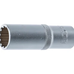 BGS Steckschlüssel-Einsatz Gear Lock tief Antrieb Innenvierkant 12,5 mm (1/2") SW 18 mm - 10258