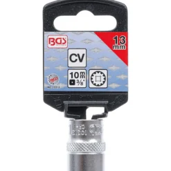 BGS Steckschlüssel-Einsatz Gear Lock Antrieb Innenvierkant 10 mm (3/8") SW 13 mm - 10313