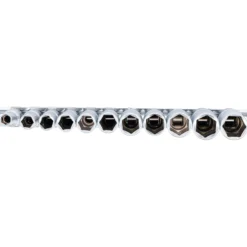 BGS Steckschlüssel-Einsatz-Satz Sechskant tief Antrieb Innenvierkant 10 mm (3/8") SW 8 - 19 mm 11tlg. - 2222