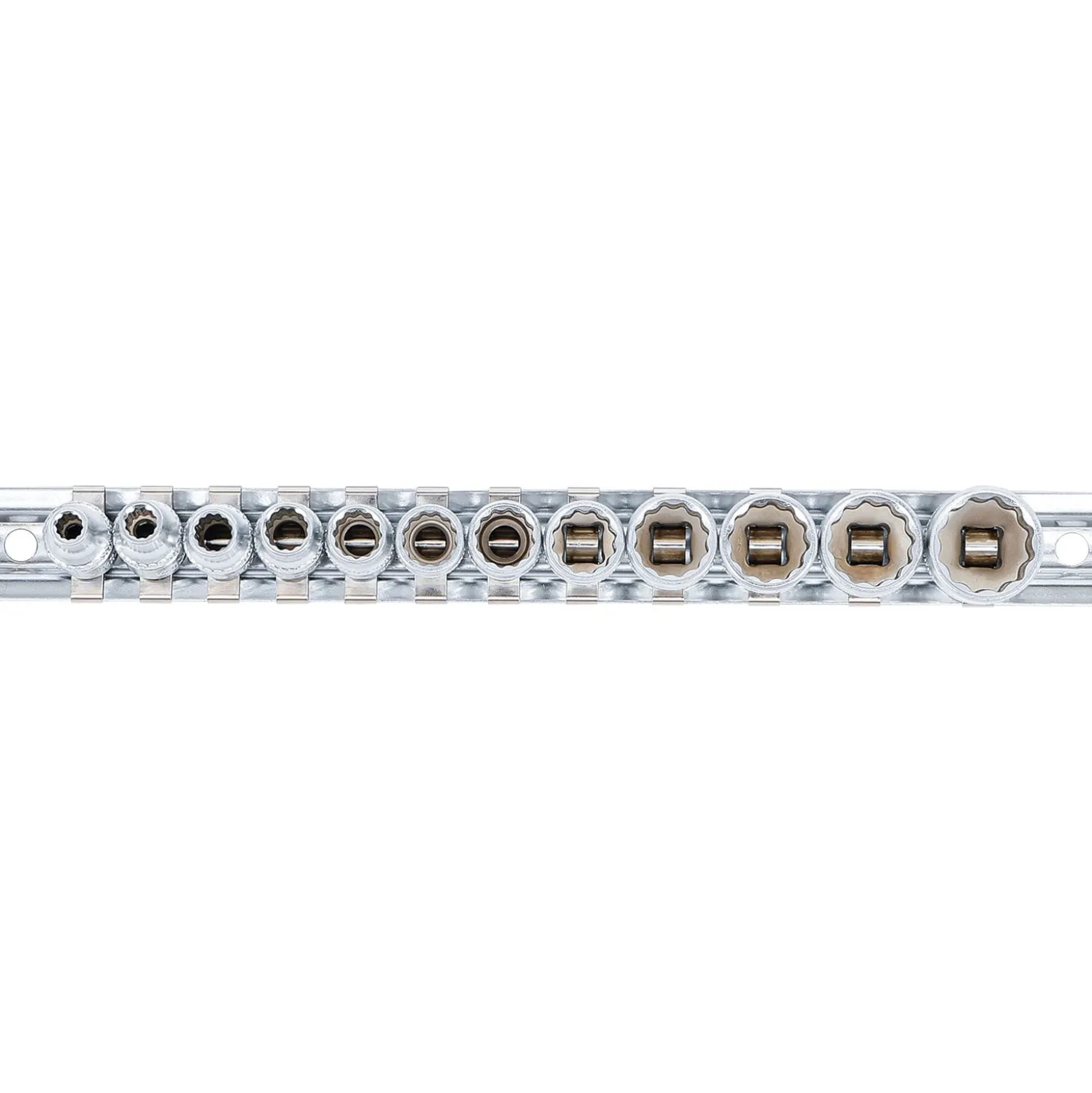 BGS Steckschlüssel-Einsatz-Satz Zwölfkant Antrieb Innenvierkant 6,3 mm (1/4") Zollgrößen 12tlg. - 2755