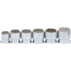 BGS Steckschlüssel-Einsatz-Satz Zwölfkant Antrieb Innenvierkant 12,5 mm (1/2") SW 24 - 38 mm 6tlg. - 70102