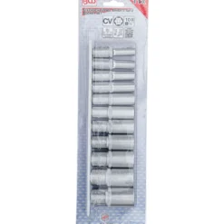 BGS Steckschlüssel-Einsatz-Satz Sechskant tief Antrieb Innenvierkant 10 mm (3/8") Zollgrößen 11tlg. - 2756