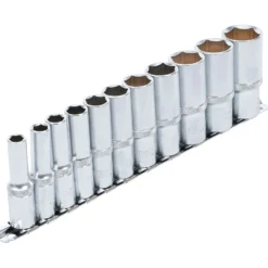 BGS Steckschlüssel-Einsatz-Satz Sechskant tief Antrieb Innenvierkant 10 mm (3/8