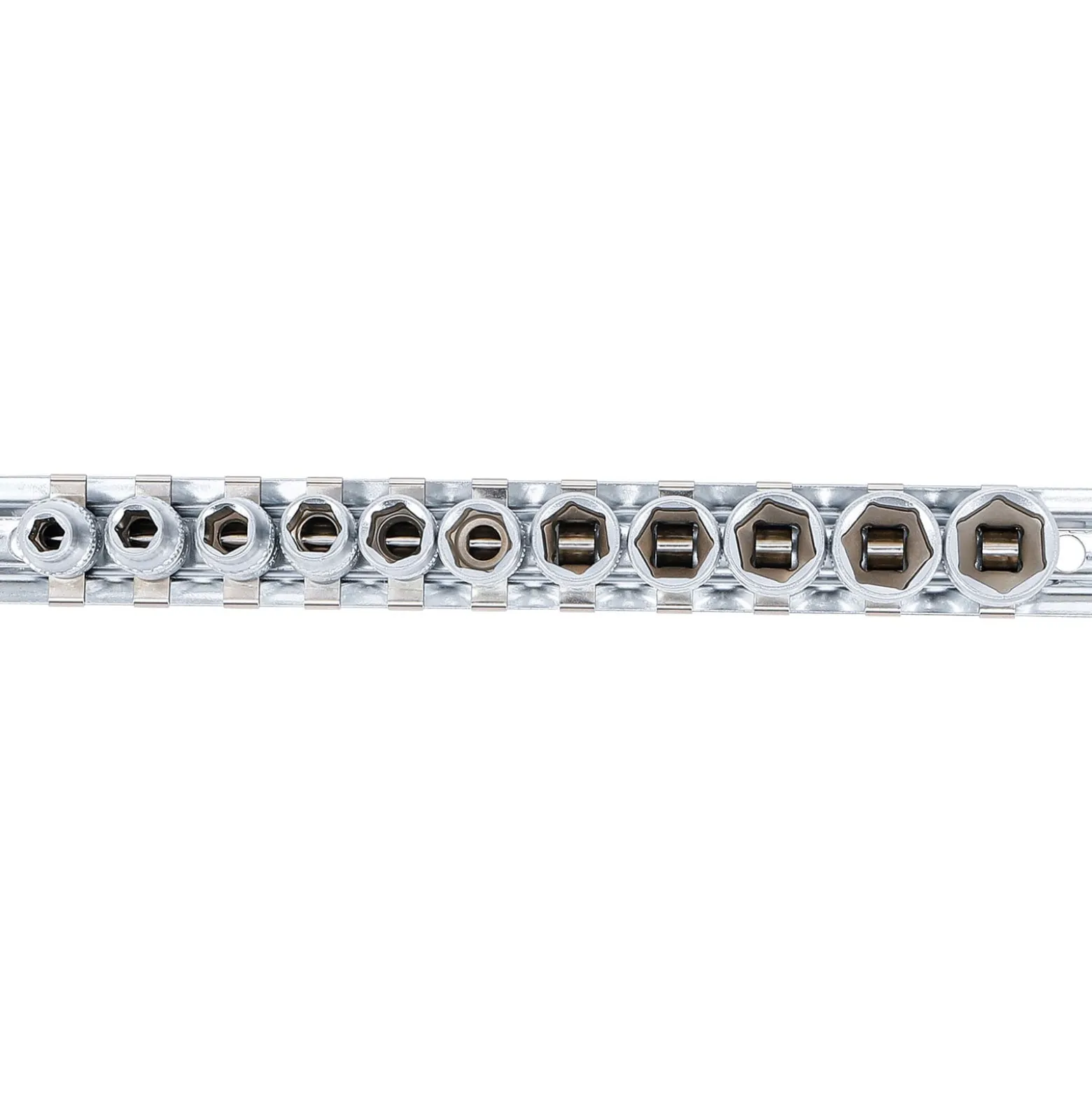 BGS Steckschlüssel-Einsatz-Satz Sechskant Antrieb Innenvierkant 6,3 mm (1/4") Zollgrößen 11tlg. - 2433