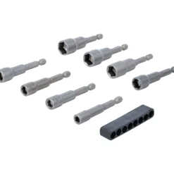 BGS Steckschlüssel-Einsatz-Satz Sechskant Antrieb Außensechskant 6,3 mm (1/4") SW 6 - 13 mm 8tlg. - 2758