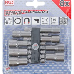 BGS Steckschlüssel-Einsatz-Satz Sechskant Antrieb Außensechskant 6,3 mm (1/4