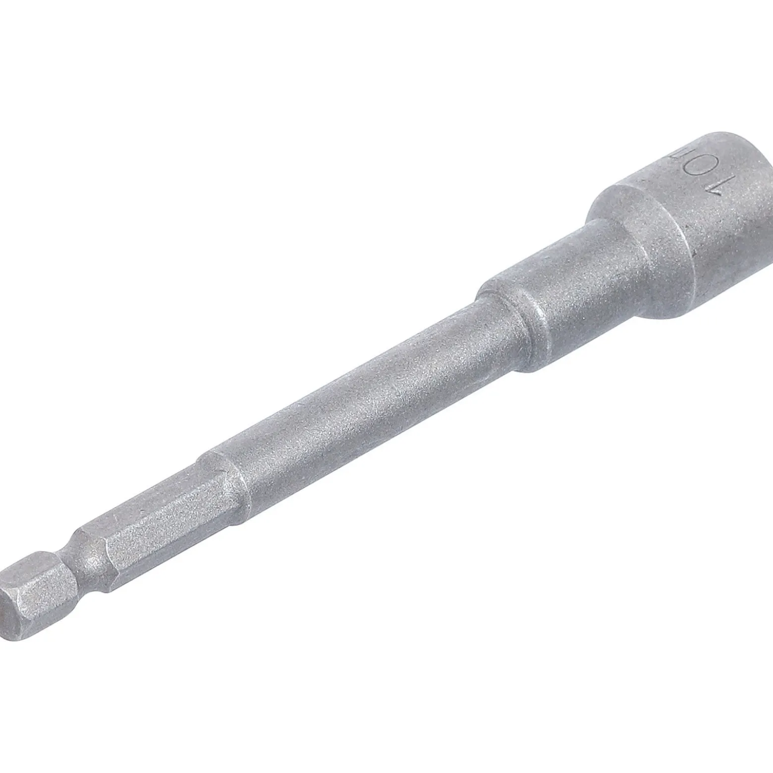 BGS Steckschlüssel-Einsatz Sechskant extra lang für Bohrmaschinen Antrieb Außensechskant 6,3 mm (1/4") SW 10 mm - 2766