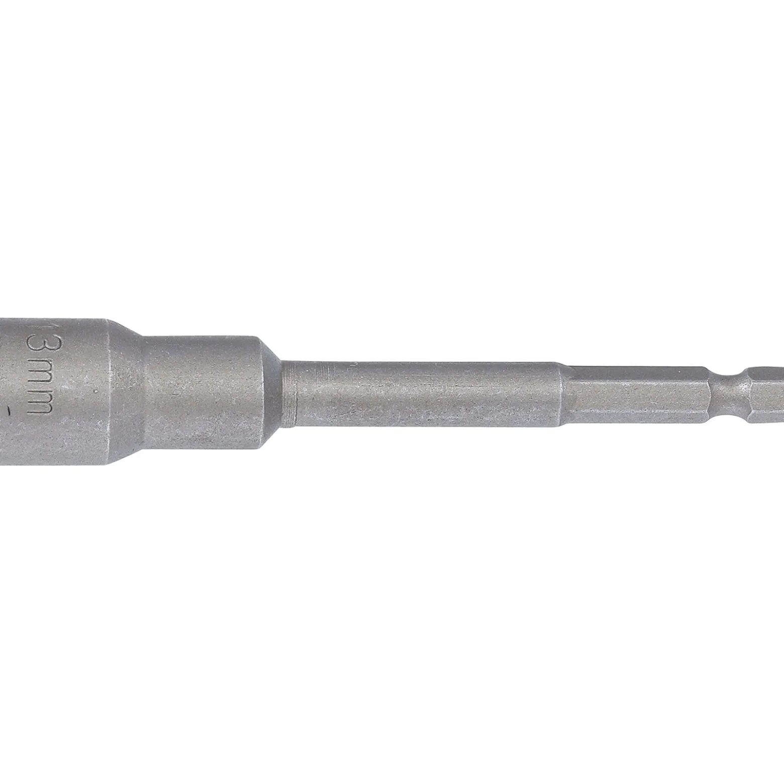 BGS Steckschlüssel-Einsatz Sechskant extra lang für Bohrmaschinen Antrieb Außensechskant 6,3 mm (1/4") SW 13 mm - 2769