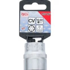 BGS Steckschlüssel-Einsatz Sechskant Antrieb Innenvierkant 12,5 mm (1/2