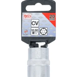 BGS Steckschlüssel-Einsatz Sechskant Antrieb Innenvierkant 12,5 mm (1/2") SW 20 mm - 2920
