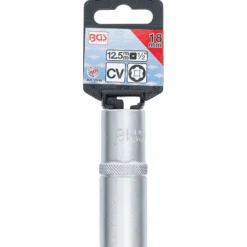 BGS Steckschlüssel-Einsatz Super Lock tief Antrieb Innenvierkant 12,5 mm (1/2") SW 18 mm - 2948