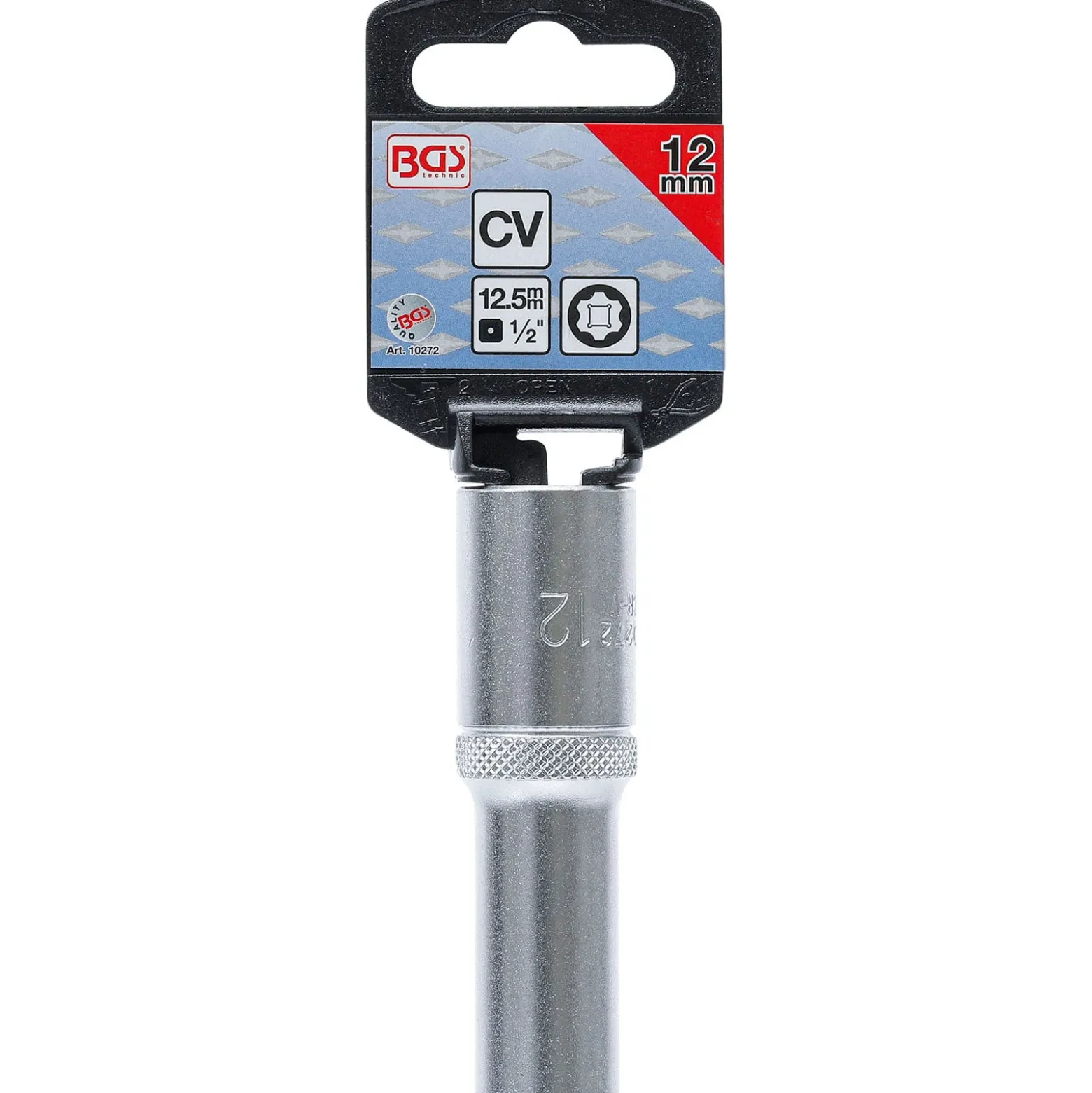 BGS Steckschlüssel-Einsatz Super Lock tief Antrieb Innenvierkant 12,5 mm (1/2") SW 12 mm - 10272