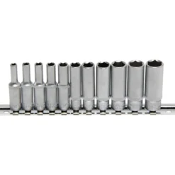BGS Steckschlüssel-Einsätze tief 6,3 (1/4) 4 -13 mm 11tlg. - 2221