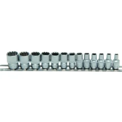 BGS 13tlg. Gear Lock Steckschlüssel-Einsätze 6,3 mm (1/4") - 2150