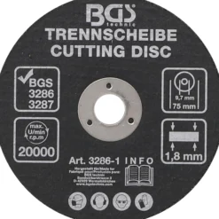 BGS Trennscheibe Ø 75 x 1,8 x 9,7 mm - 3286-1