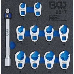BGS Werkstattwageneinlage 1/6: Hahnenfußschlüssel-Satz SW 10 - 19 mm 10 mm (3/8") 11tlg. - 9817