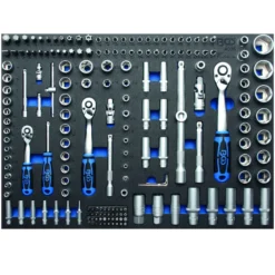 BGS 3/3 Werkstattwageneinlagen: 192-tlg Steckschlüssel-Satz Pro Torque - 4036