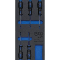 BGS Werkstattwageneinlage 1/3: Schraubendreher T-Profil (für Torx) 5tlg. - 4076