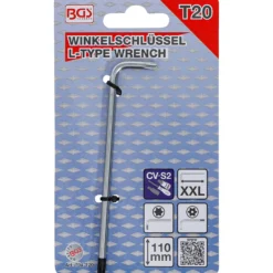BGS Winkelschlüssel extra lang T-Profil (für Torx) mit/ohne Bohrung T20 - 794-T20