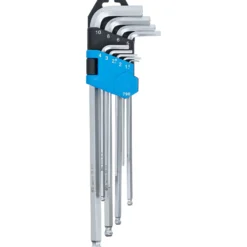 BGS Winkelschlüssel-Satz extra lang Innensechskant/Innensechskant mit Kugelkopf 1,5 - 10 mm 9tlg. - 790