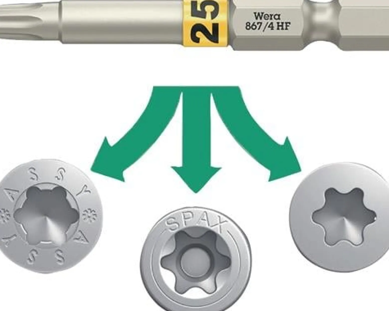 Bit 867 TORX® HF 1/4 Zoll TX 10 L.50mm m.Farbleitsystem WERA