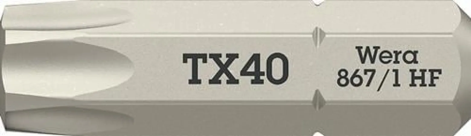 Bit 867 TORX® HF 1/4 Zoll TX 40 L.25mm o.Farbleitsystem WERA