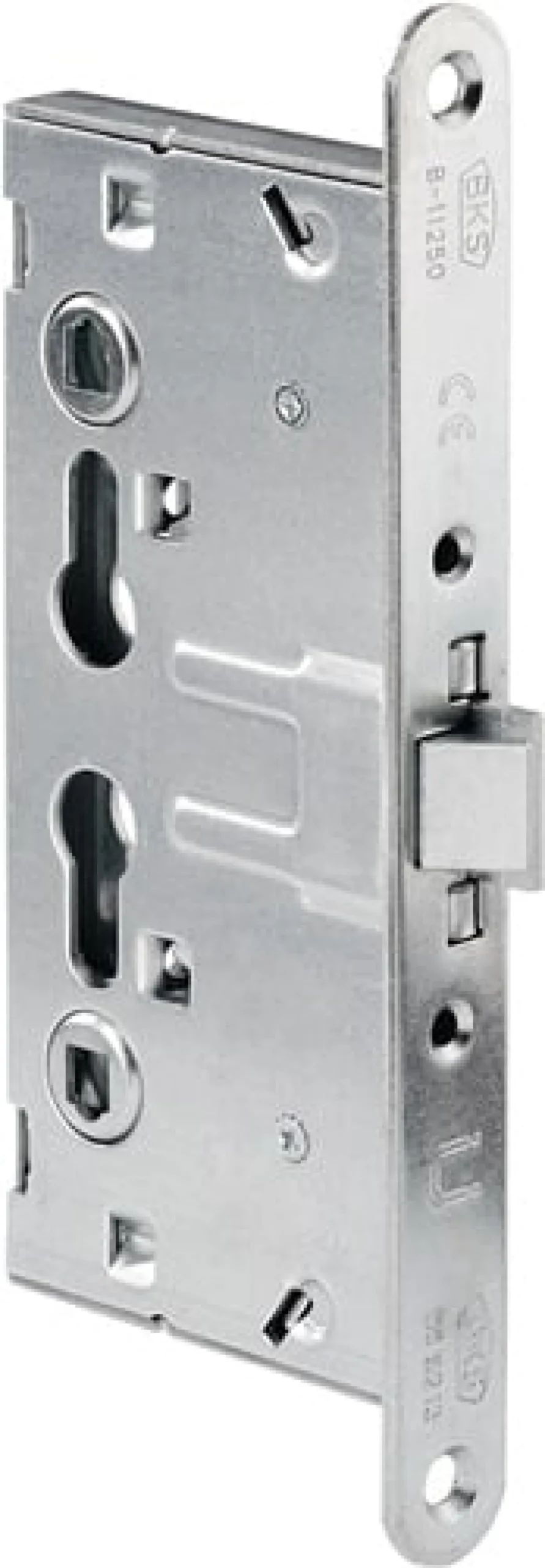 BKS FS-Einsteckschloss 1125 PZW 24/65/72/9mm DIN L/R verz.rd - B-11250-00-U-2