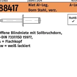 Blindniete R 88417 FLAKO 3x8 Niet Aluminium ws/Dorn Stahl verz. 500St.
