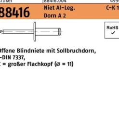 Blindniete R 88416 großer FLAKO 5x16 Niet Aluminium/Dorn A 2 500St.