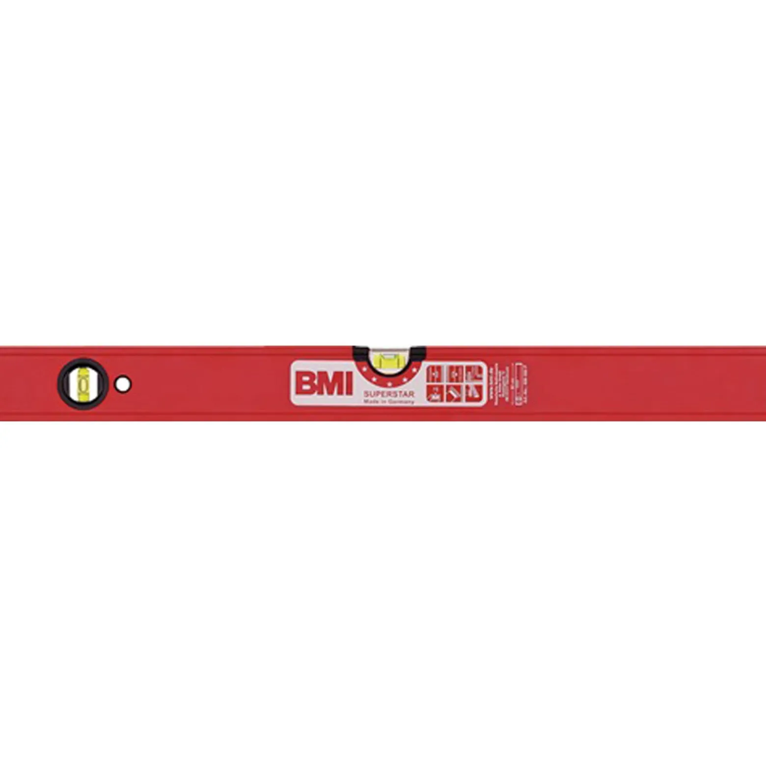 BMI Wasserwaage SUPERSTAR 60cm Alu.rot ± 0,5 mm/m - 696060 P