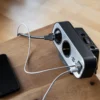 Brennenstuhl brennenstuhl®estilo Duplex Tischsteckdosenleiste, 1x USB C, 1x USB A, 10x Schutzkontakt-Steckdosen, silber/schwarz - 1153580200