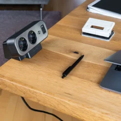 Brennenstuhl brennenstuhl®estilo Duplex Tischsteckdosenleiste, 1x USB C, 1x USB A, 10x Schutzkontakt-Steckdosen, silber/schwarz - 1153580200
